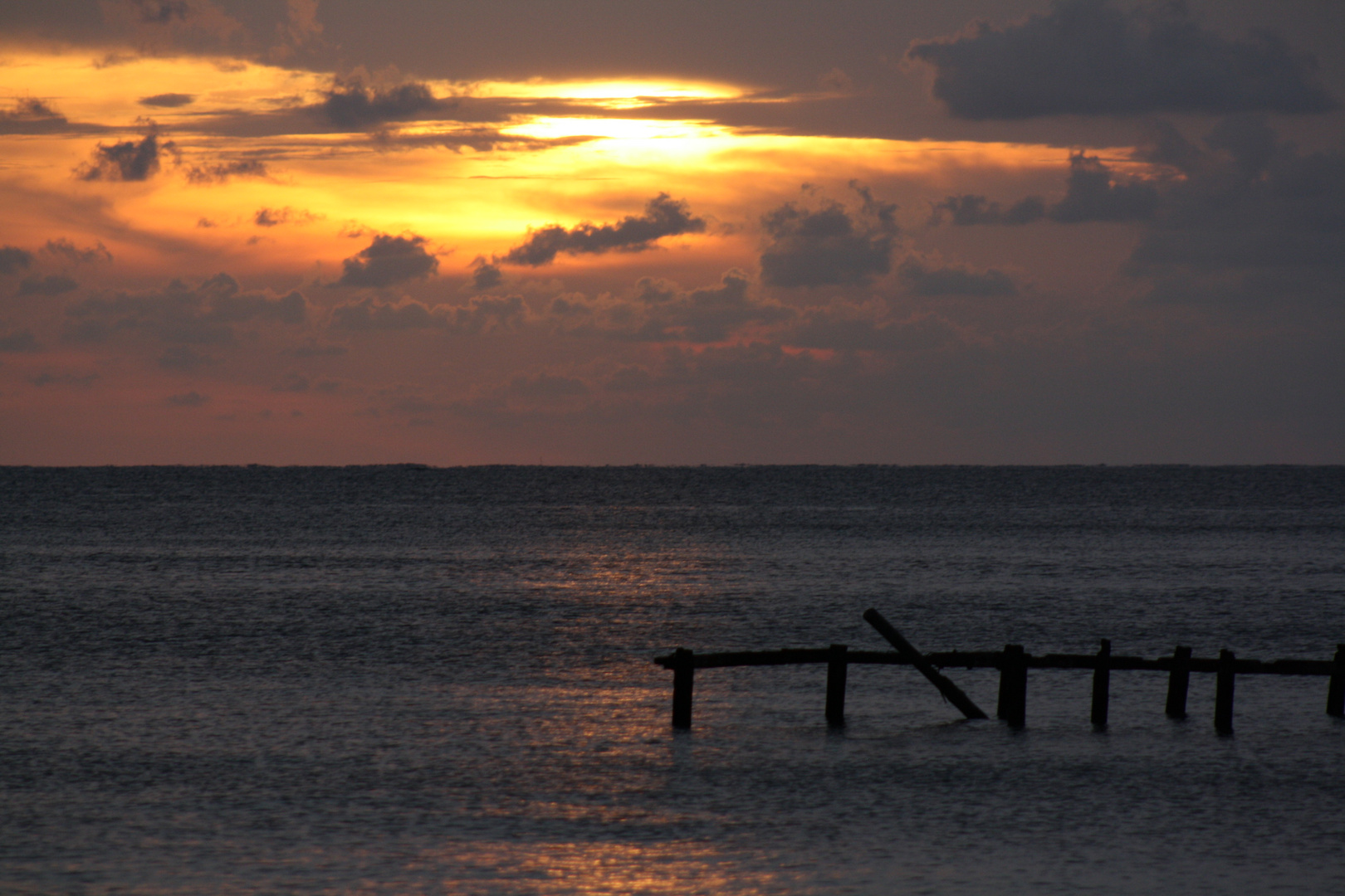 Sonnenuntergang über dem Karibischen Meer