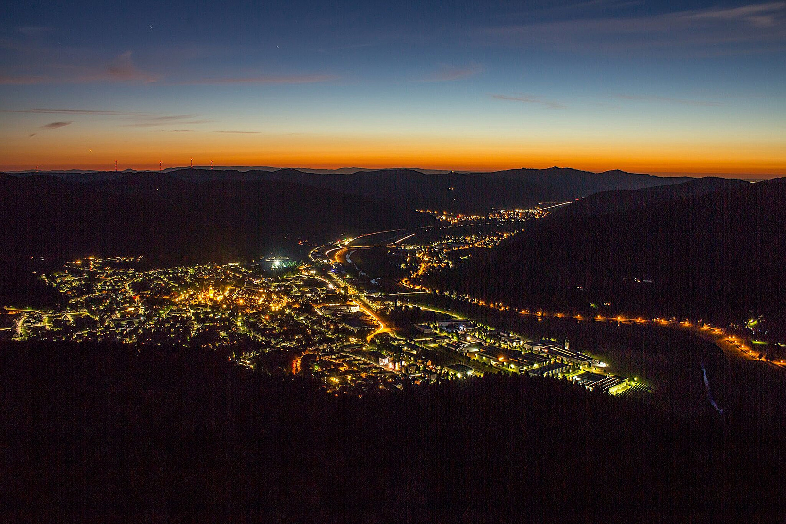 Sonnenuntergang über dem Kinzigtal