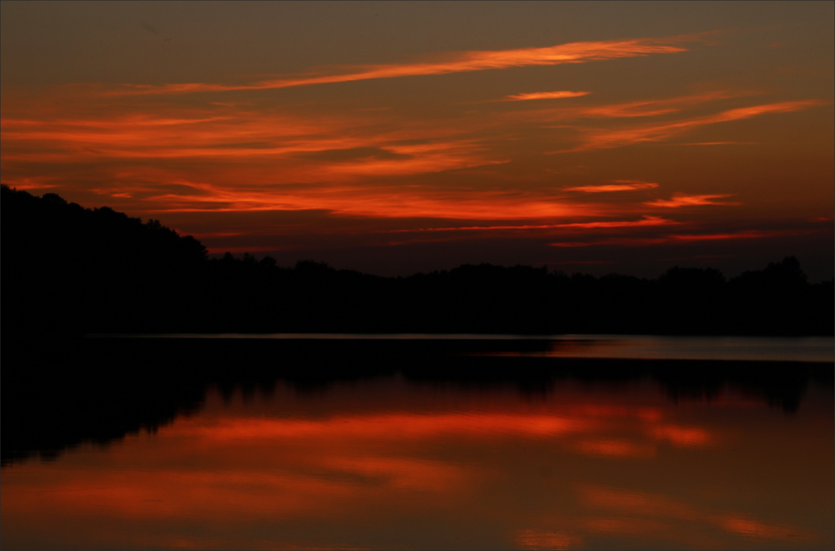 Sonnenuntergang über dem Kleinen Plöner See