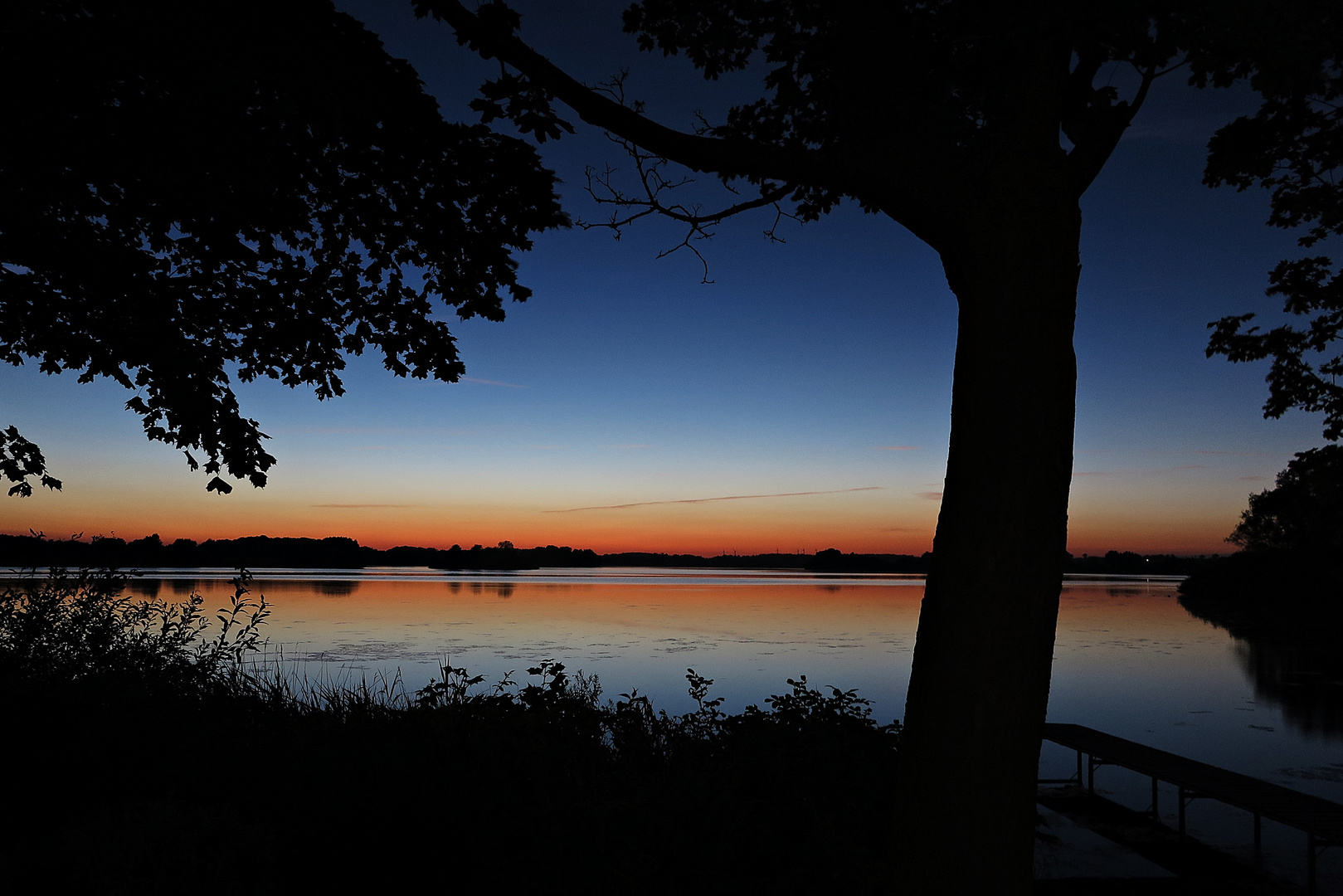 Sonnenuntergang über dem Kleinen Plöner See