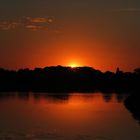 Sonnenuntergang über dem Kleinen Plöner See im August 2016