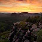 Sonnenuntergang über dem Kleinen Zschand