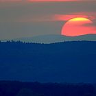 Sonnenuntergang über dem lippischen Bergland