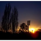 Sonnenuntergang über dem Ludwigsparkstadion