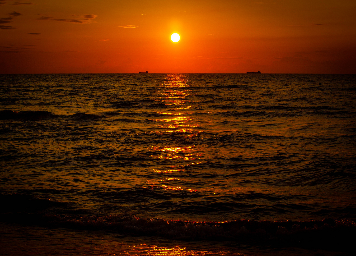 Sonnenuntergang über dem Meer