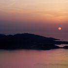 Sonnenuntergang über dem Meer bei der Insel Kreta