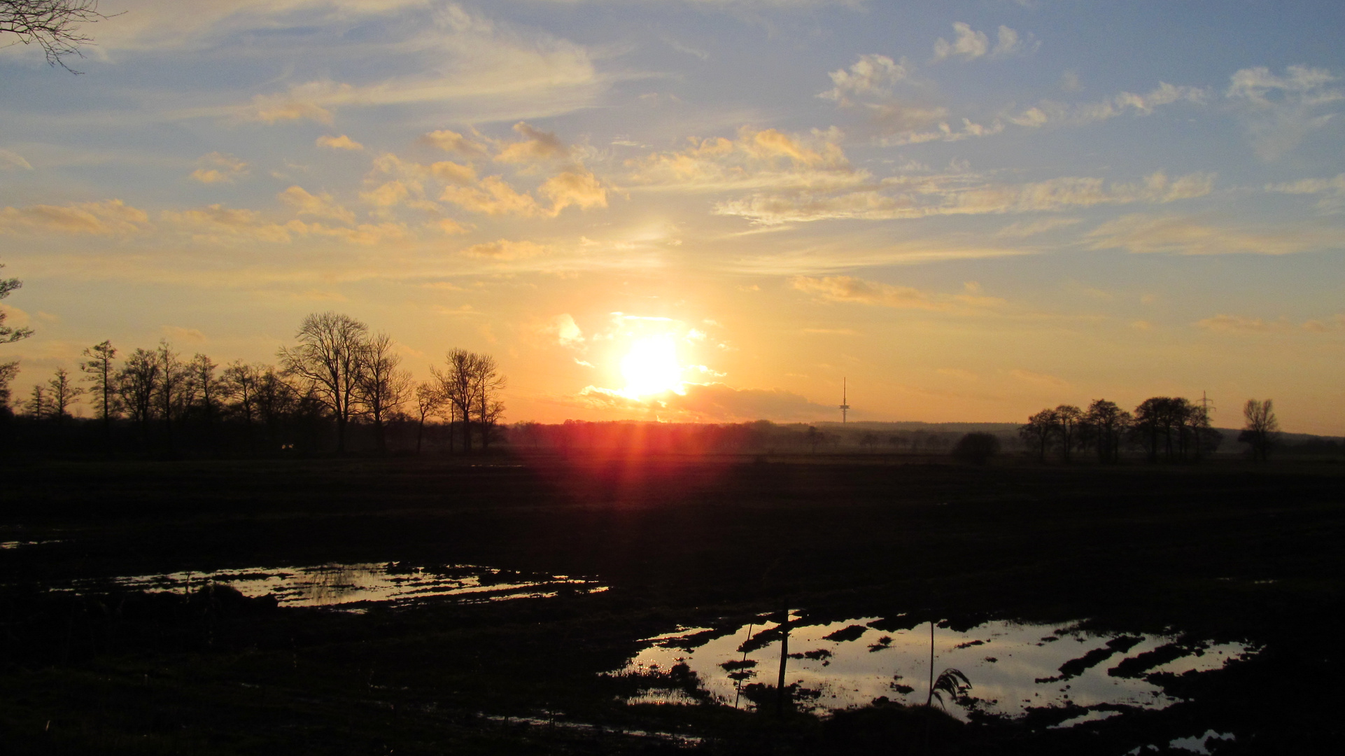 Sonnenuntergang über dem Moor