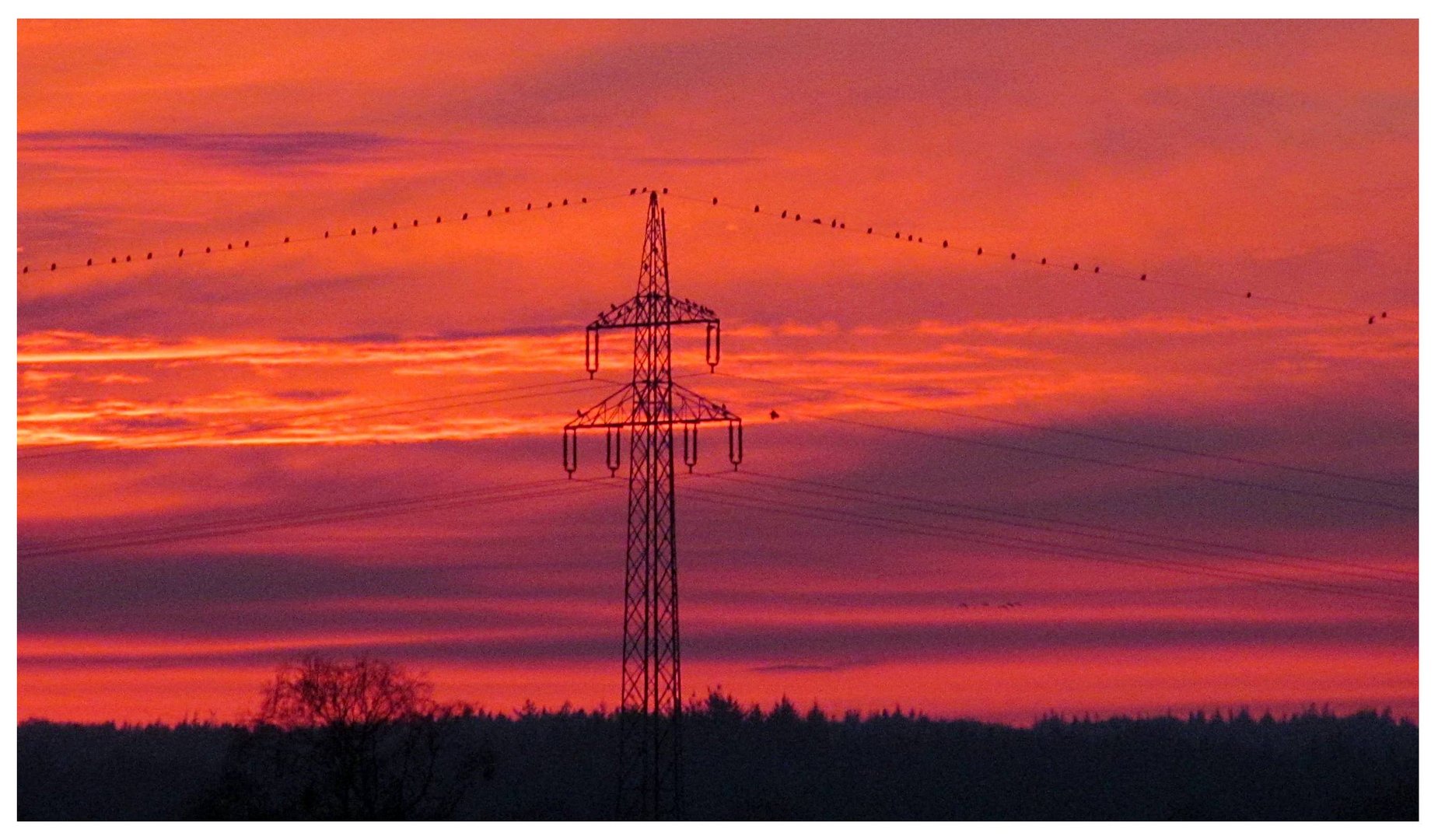 Sonnenuntergang über dem Moor ....