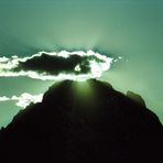 Sonnenuntergang über dem Mount Moran im Grand Teton National Park / US