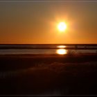 Sonnenuntergang über dem Naturschutzgebiet Beltringharder Koog