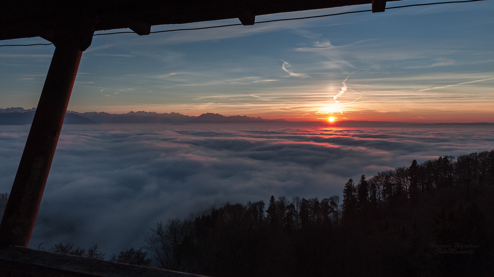 Sonnenuntergang über dem Nebelmeer