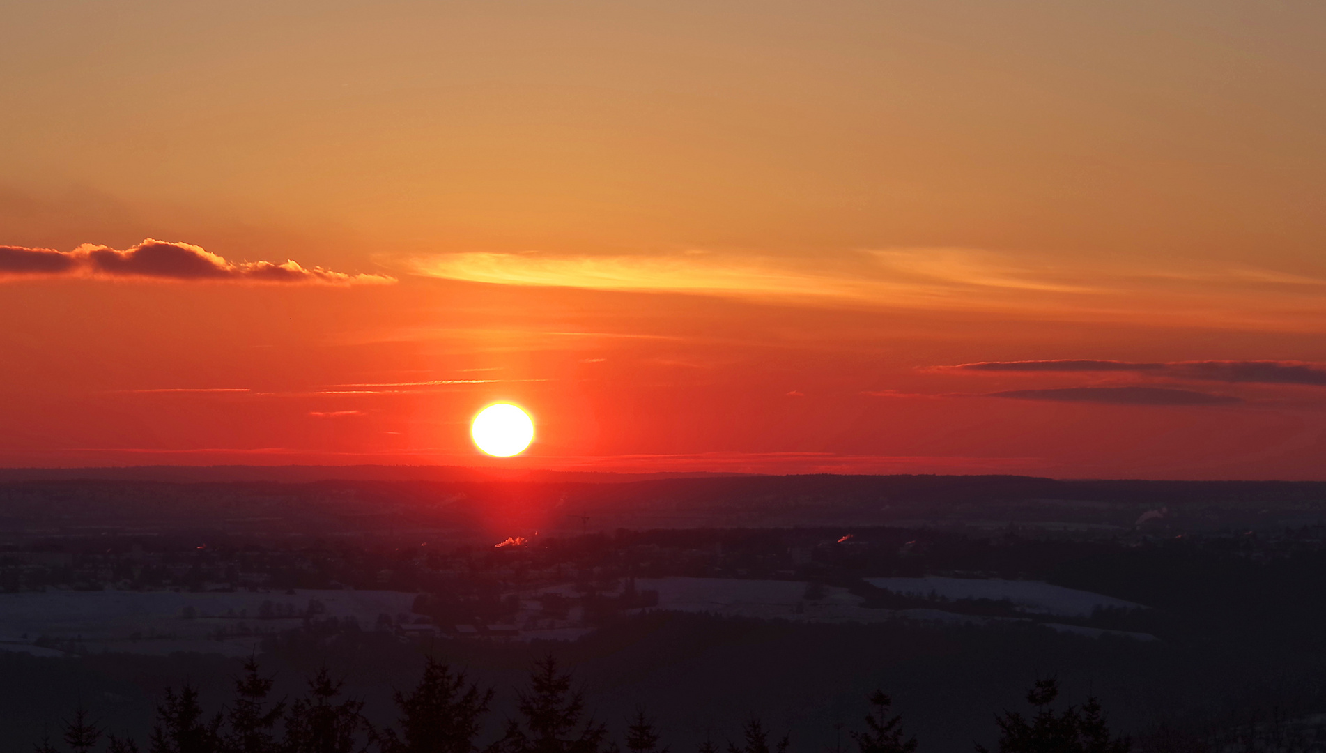 Sonnenuntergang über dem Neckartal Esslingen...3