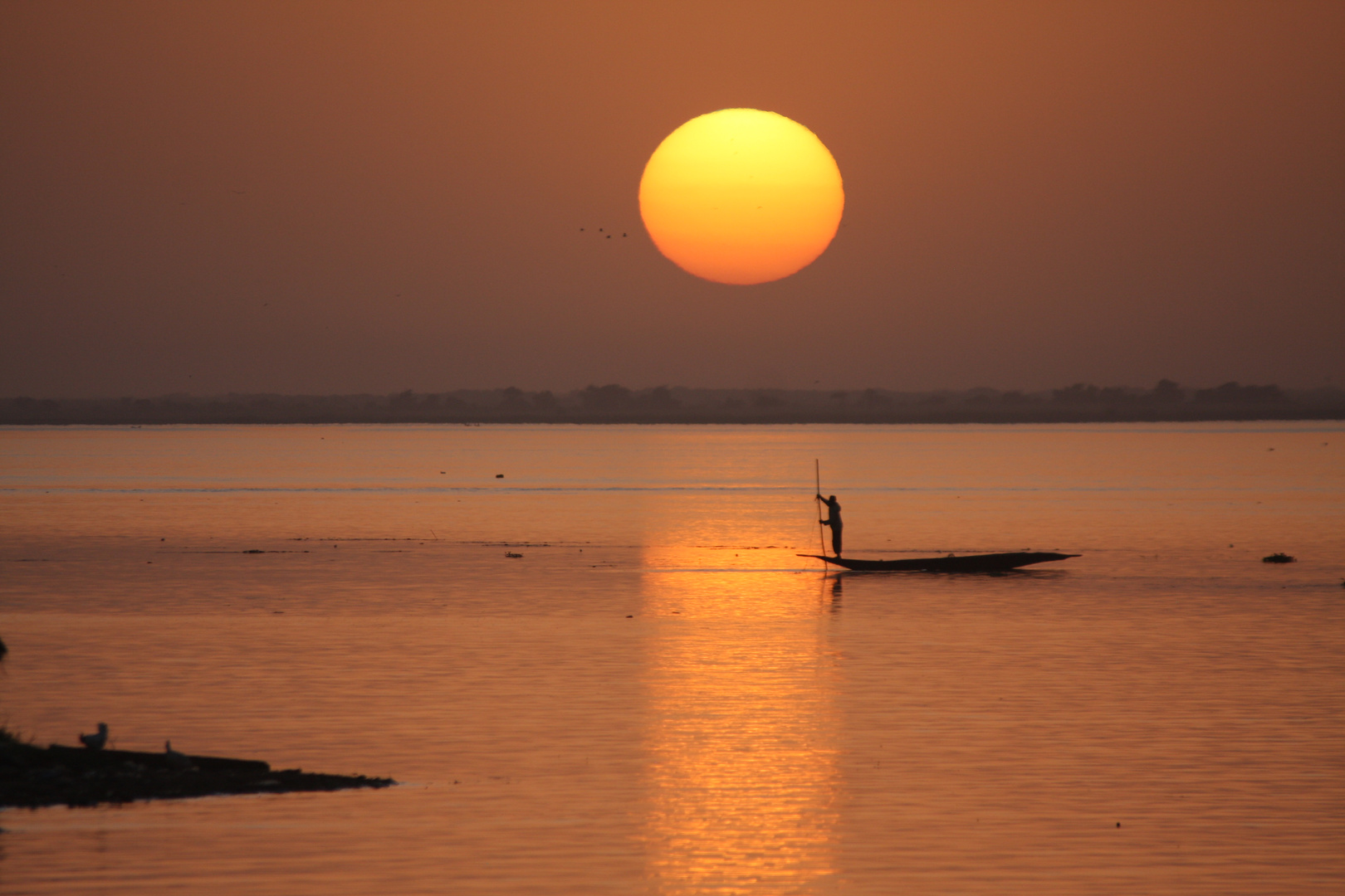 Sonnenuntergang über dem Niger