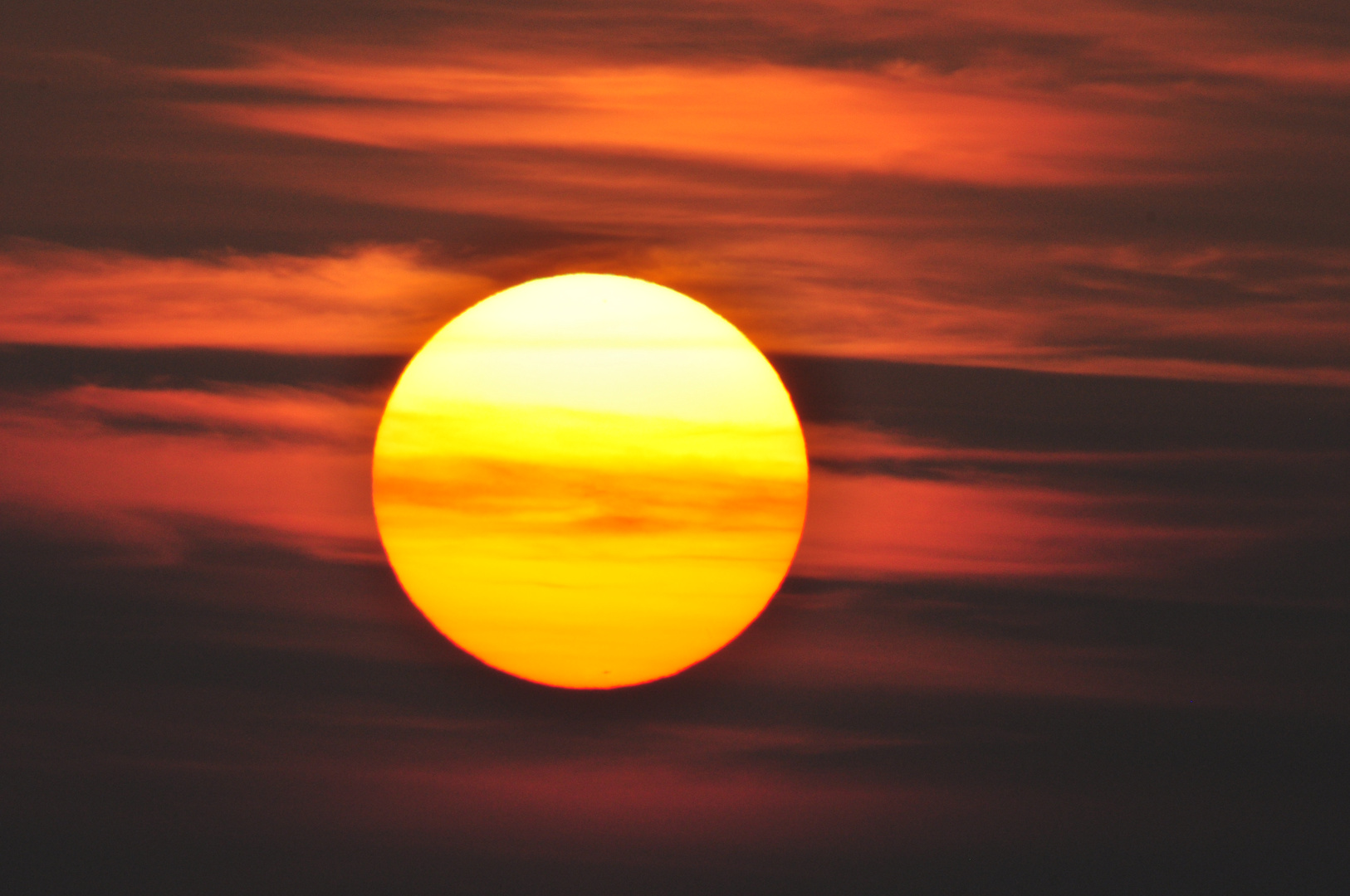 Sonnenuntergang über dem Odenwald