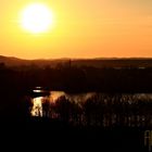 Sonnenuntergang über dem Ökodorf Brodowin