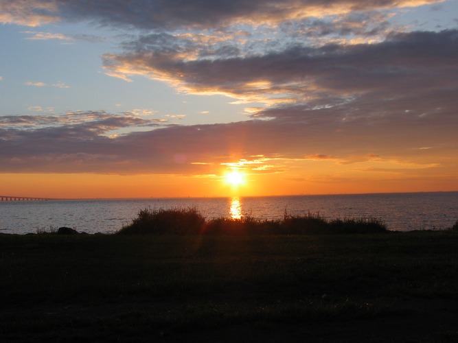 Sonnenuntergang über dem Öresund