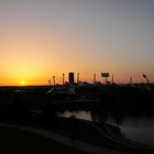 Sonnenuntergang über dem Olympiapark