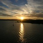 Sonnenuntergang über dem Oslofjörd