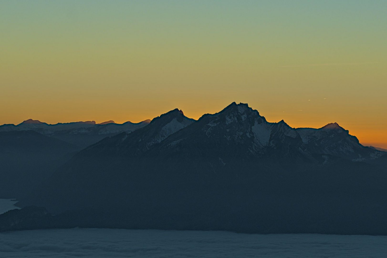 Sonnenuntergang über dem Pilatus