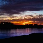 Sonnenuntergang über dem Rhein