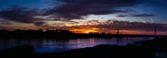 Sonnenuntergang über dem Rhein