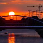 Sonnenuntergang über dem Rhein-Herne Kanal