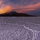 Sonnenuntergang über dem Salar de Uyuni