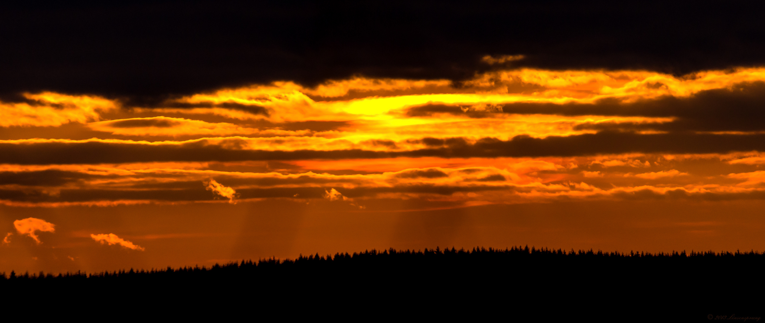 Sonnenuntergang über dem Sauerland