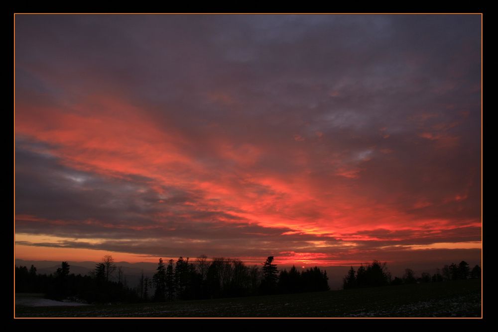 Sonnenuntergang über dem Schwarzwald