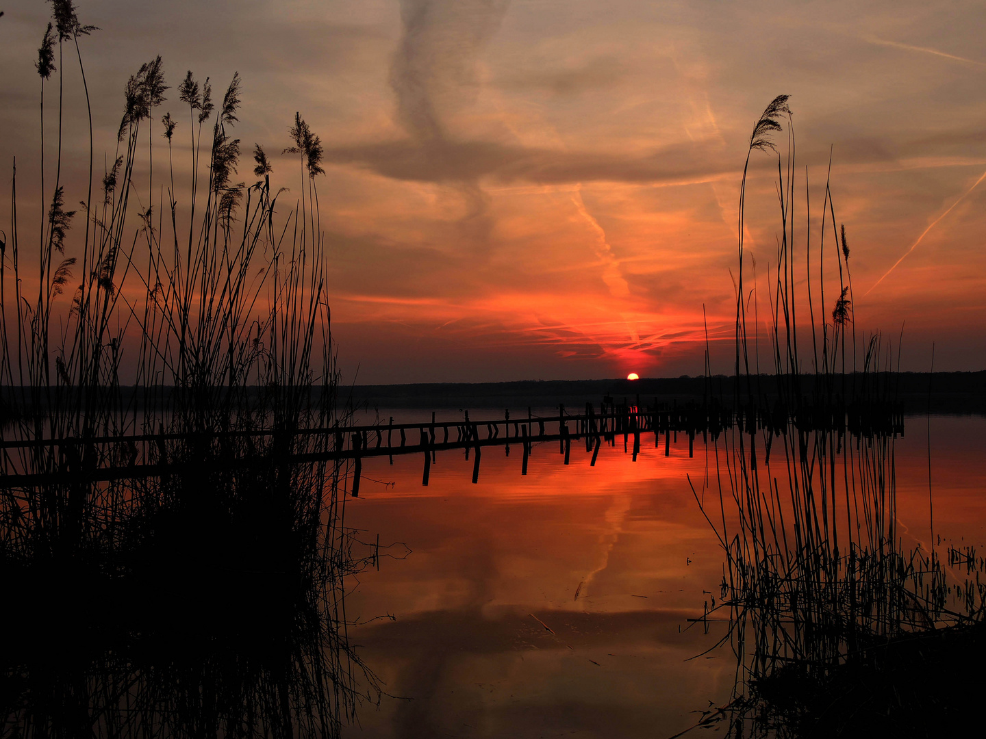 Sonnenuntergang über dem Schwielowsee