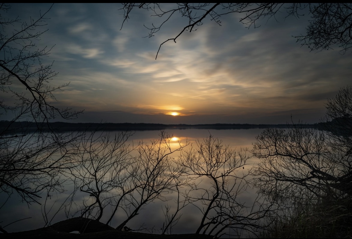 Sonnenuntergang über dem See