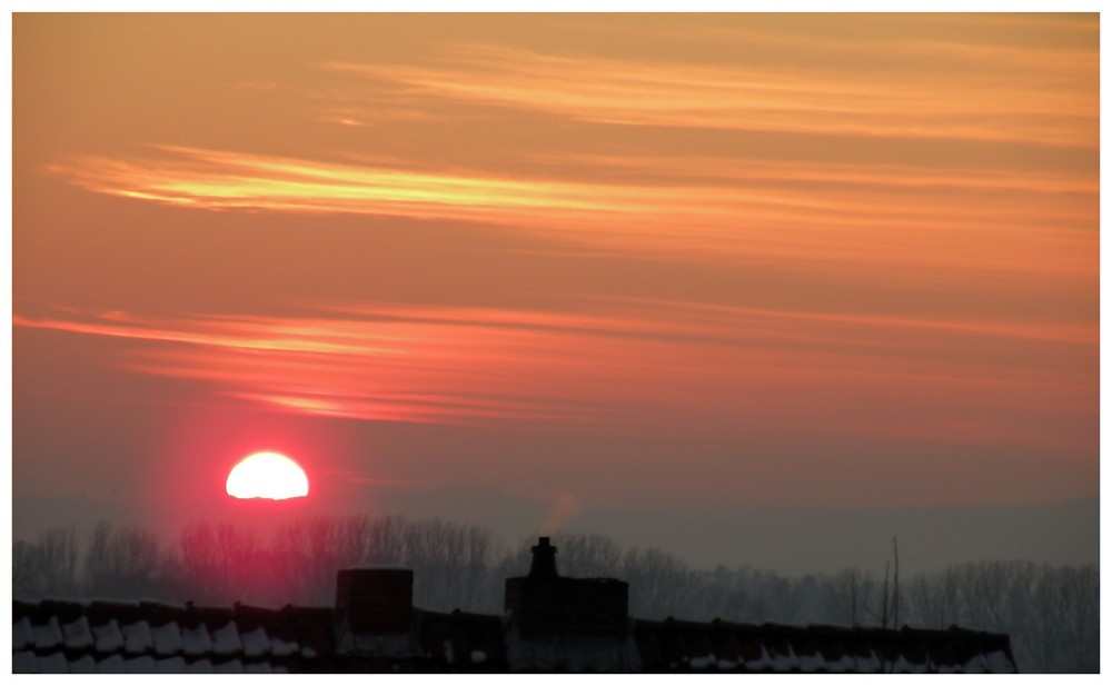 Sonnenuntergang über dem Solling.