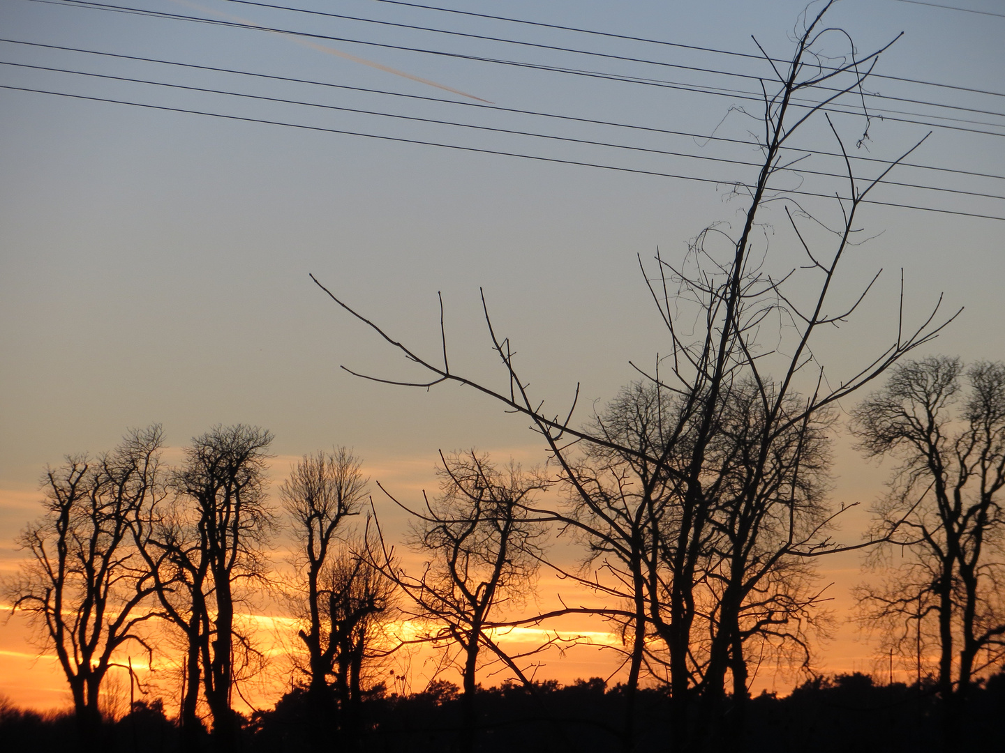 Sonnenuntergang über dem "Stolper- Feld"