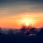 Sonnenuntergang über dem Tannenberg in Marburg