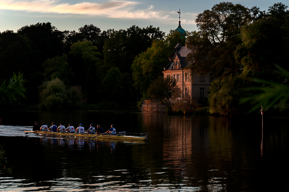 Sonnenuntergang über dem Teltow-Kanal