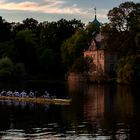 Sonnenuntergang über dem Teltow-Kanal