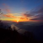 Sonnenuntergang über dem Tessin