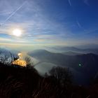 Sonnenuntergang über dem Tessin