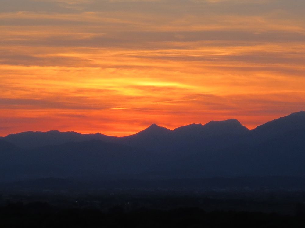 Sonnenuntergang über dem Tramuntana-Gebirge