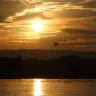 Sonnenuntergang über dem Untersee/Bodensee