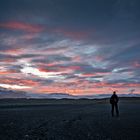 Sonnenuntergang über dem Vatnajökull, Island