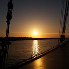 Sonnenuntergang über dem Waddenmeer