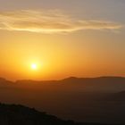 Sonnenuntergang über dem Wadi Rum