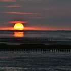 Sonnenuntergang über dem Wattenmeer