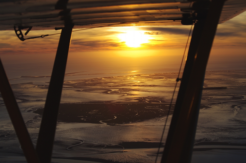 Sonnenuntergang über dem Wattenmeer