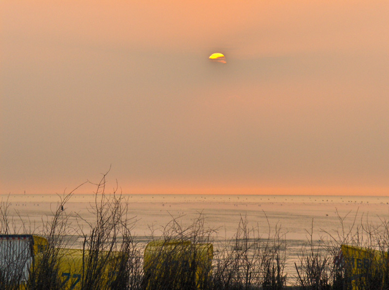 Sonnenuntergang über dem Wattmeer