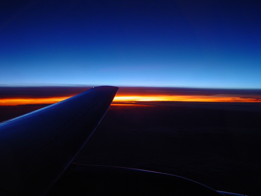 Sonnenuntergang über dem Wetter