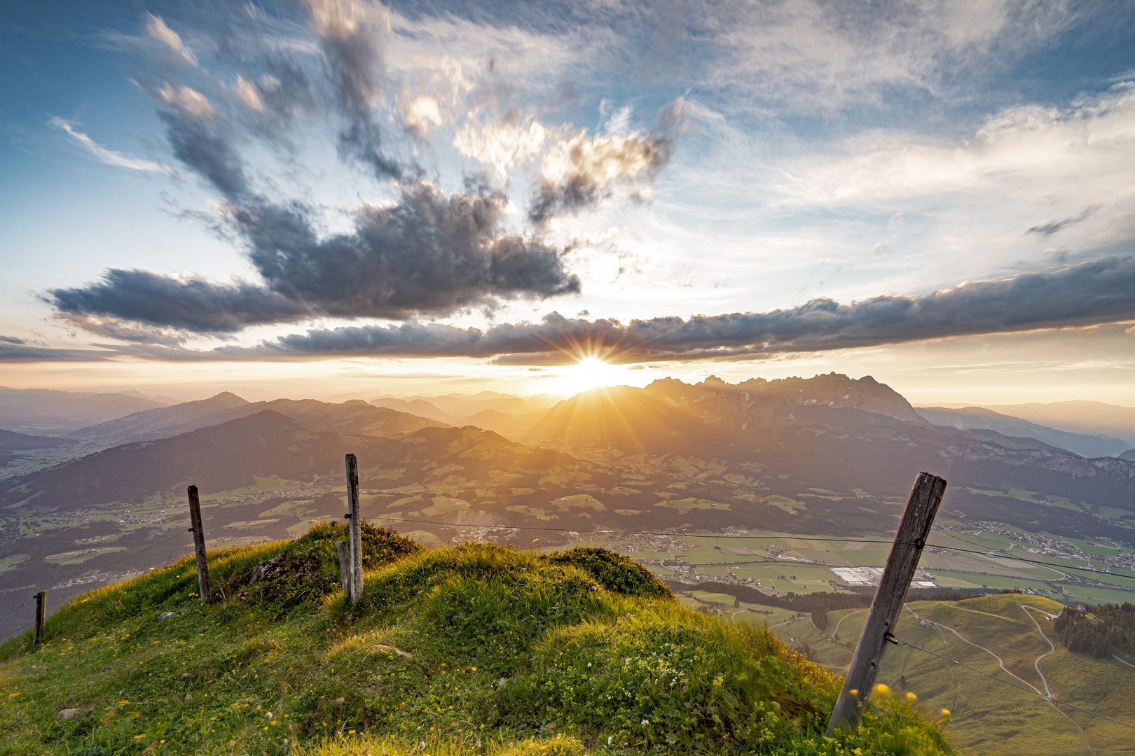 Sonnenuntergang über dem wilden Kaiser