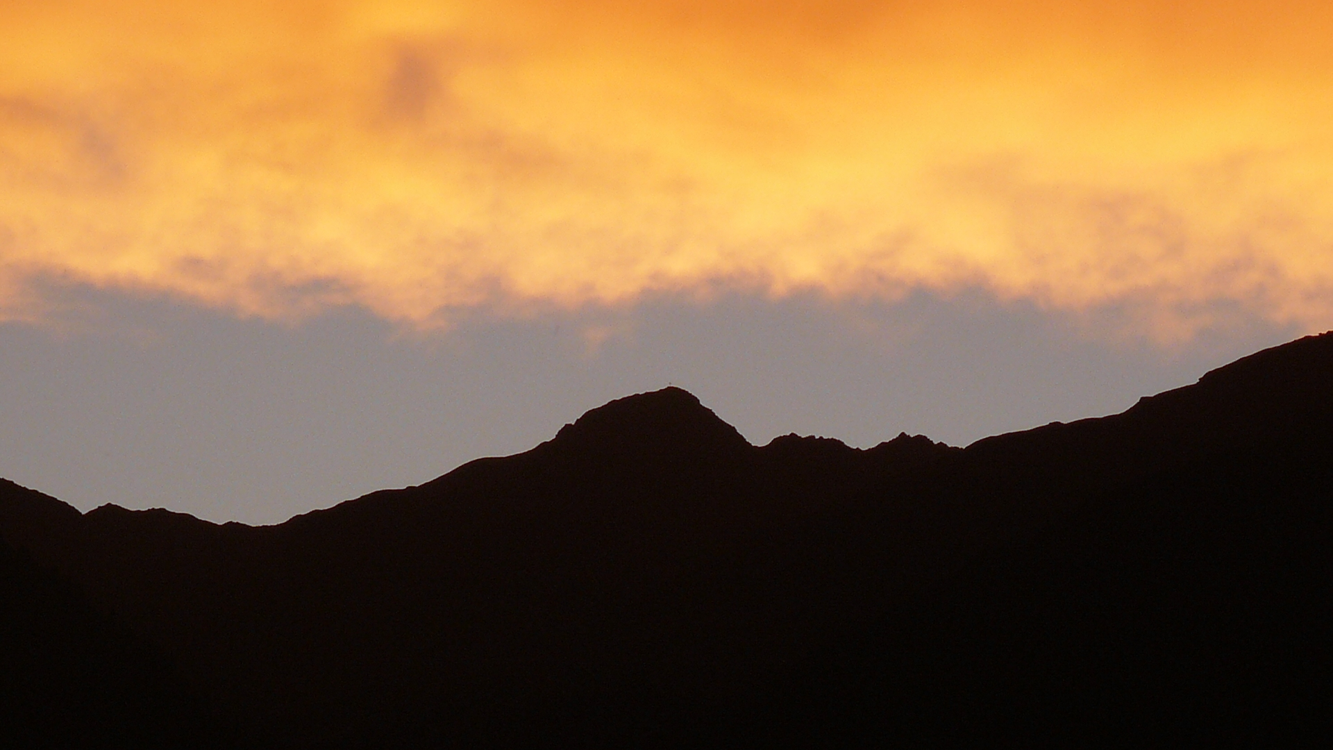 Sonnenuntergang über dem Zellberg, Zillertal