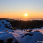 Sonnenuntergang über dem Zogenreuther Felsen